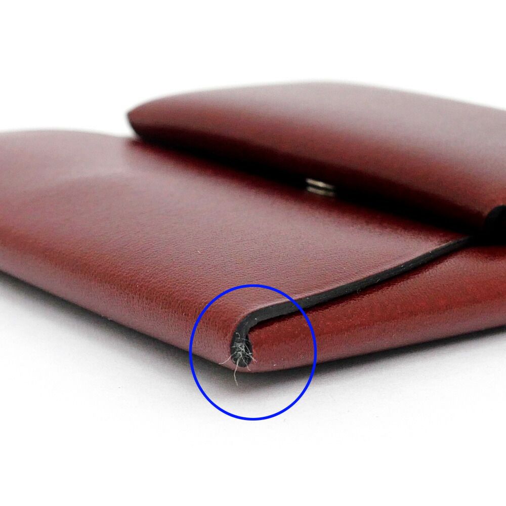 Hermes Bastia Rouge Calf Coin Case Purse — view 9
