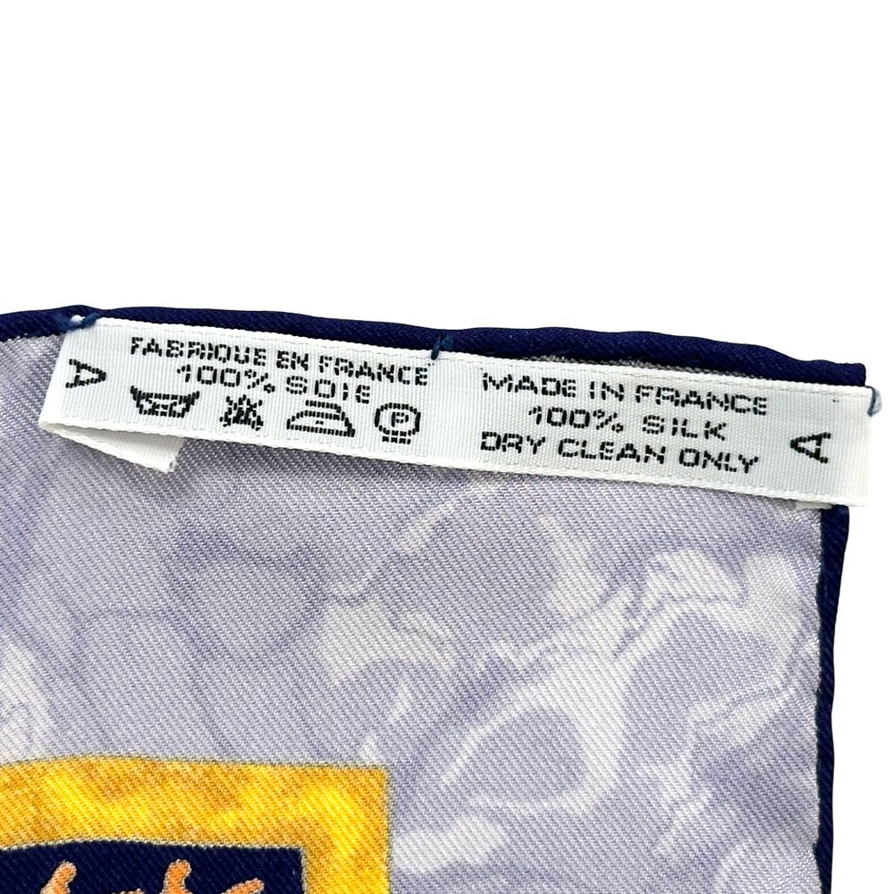 Hermes Scarf Carre 90 Carpe Diem Enjoy Your Day Silk Purple Blue Multicolor — view 5