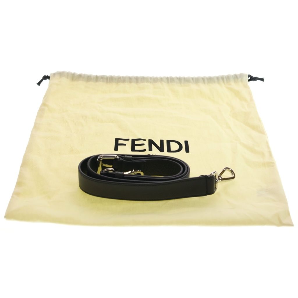 Fendi Peekaboo ISeeU Small 2-Way Shoulder Bag Dark Gray Leather Silver — view 8