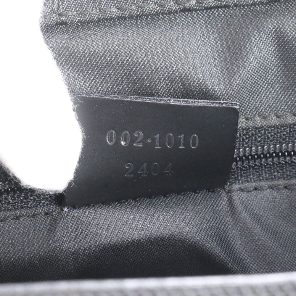 Gucci Bambu GG Nylon 002 Leather Tote Shoulder Hand Black — view 9