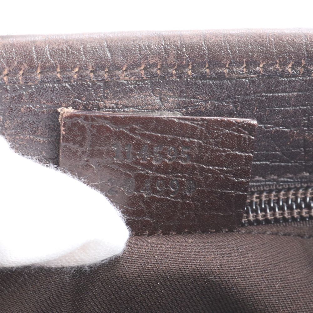 Gucci GG Supreme Leather Tote Shoulder Hand Brown — view 9