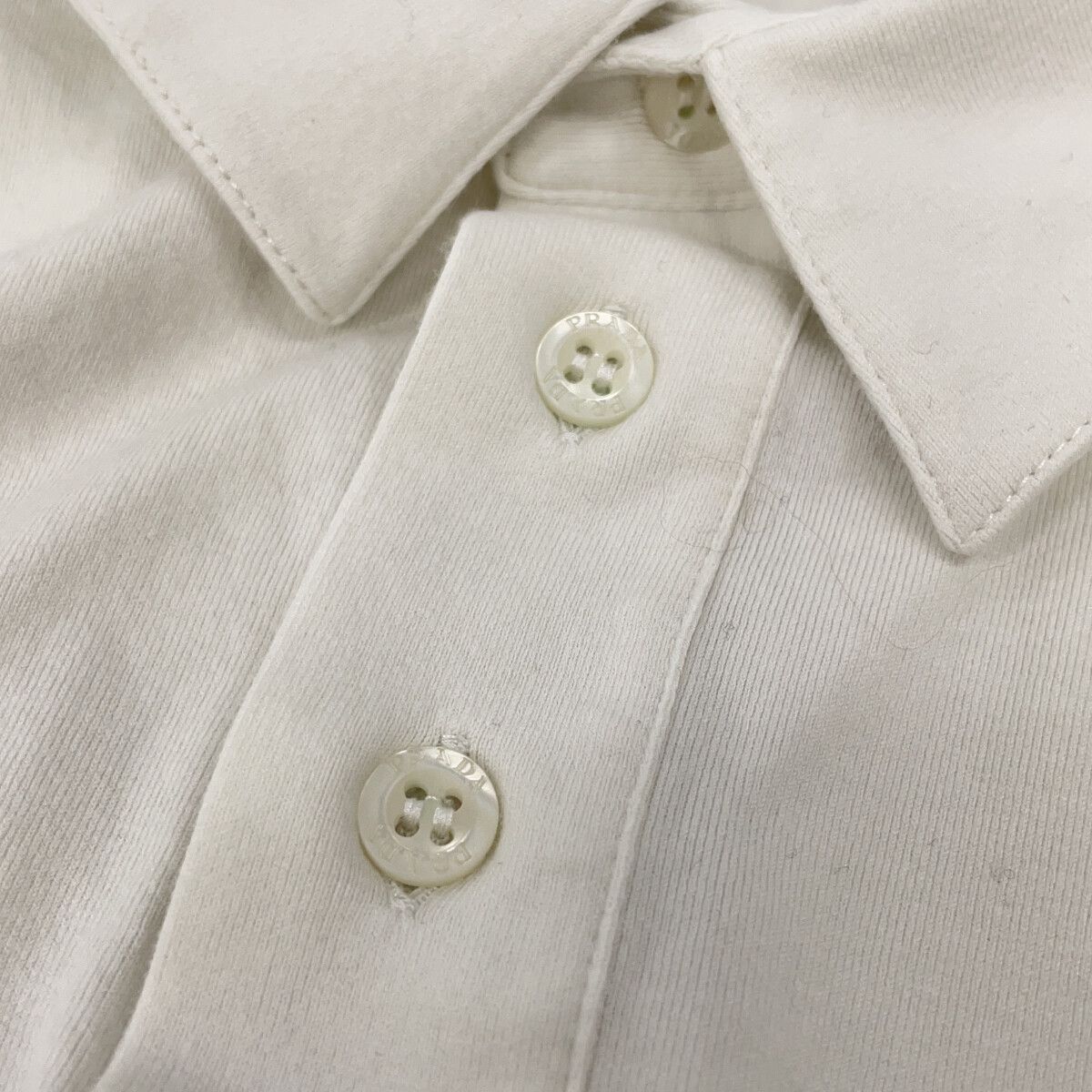 Prada 710 White Pocket Logo Polo — view 8