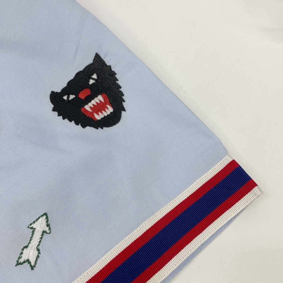 Gucci Light Blue Embroidery All Over Pattern Bowling Short Sleeve Shirt 52 — view 7