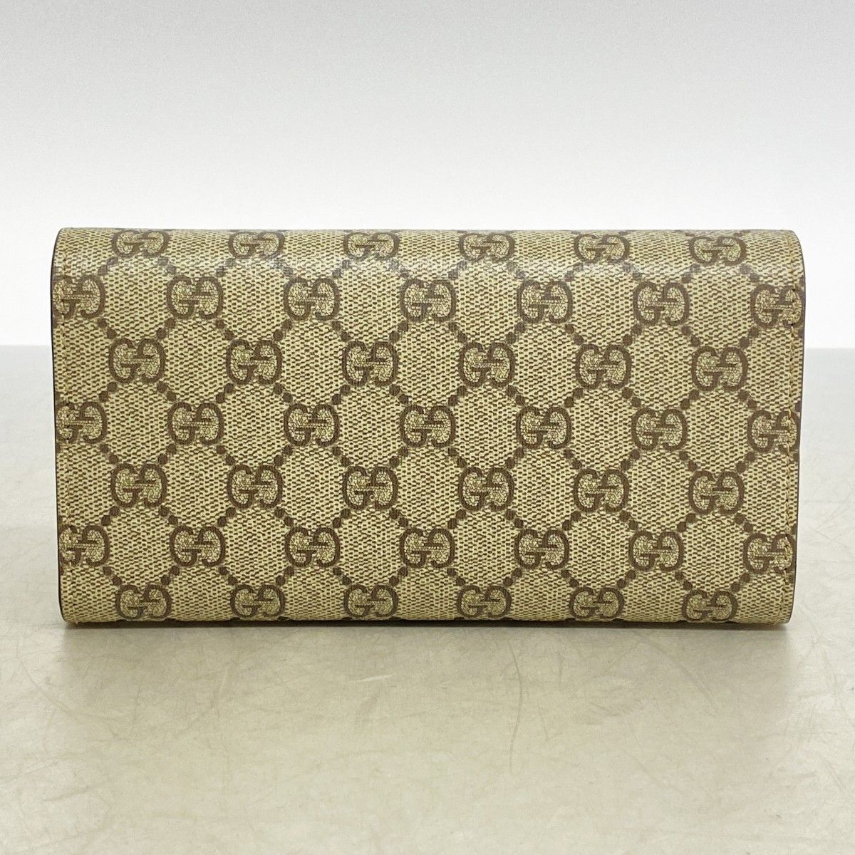 Gucci Wallet GG Supreme Brown Silver — view 7