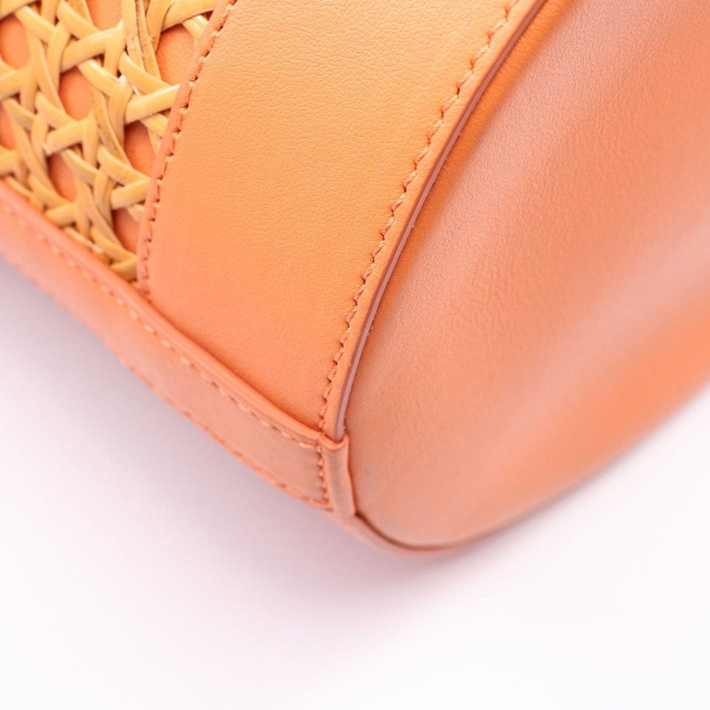 Bvlgari Shoulder Bag Serpenti Forever Natural Coral Orange Leather Basket — view 5