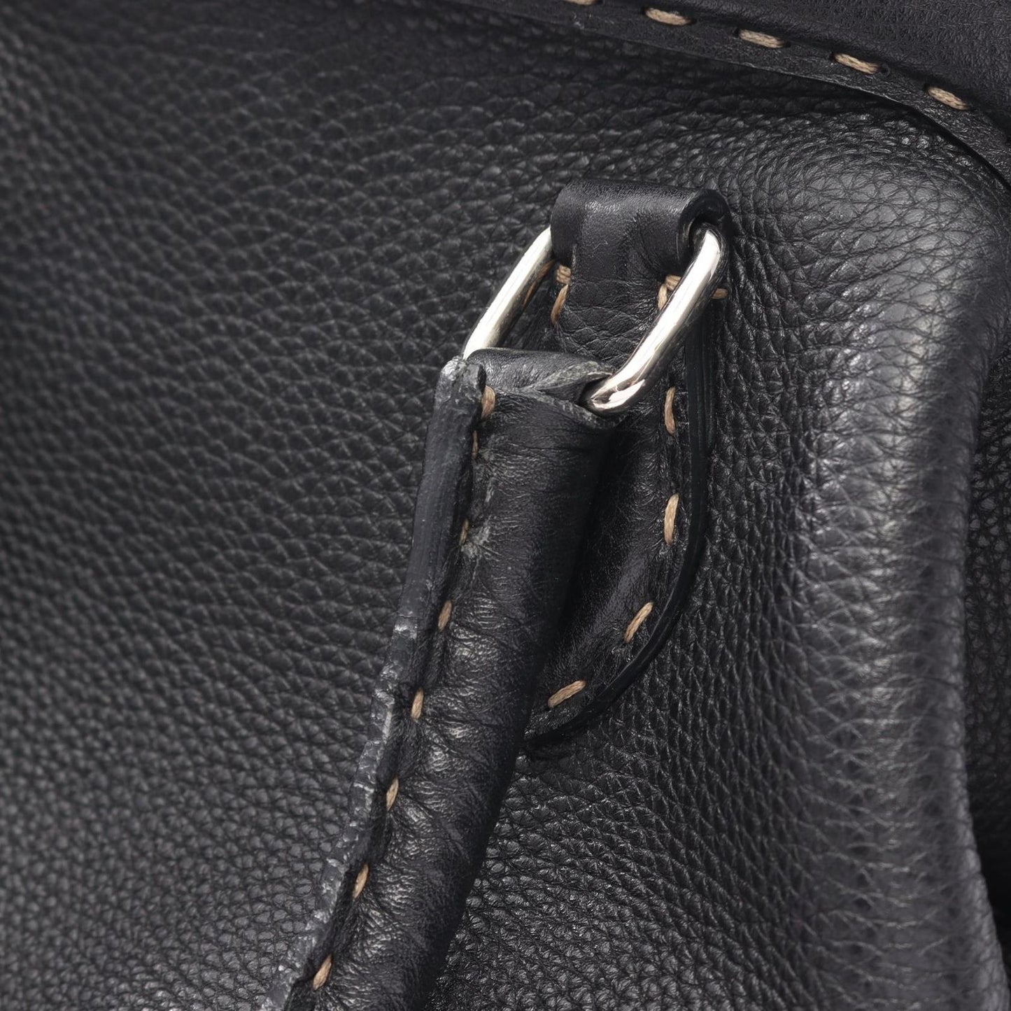 Fendi Handbag Selleria Doctor's Bag Black Leather — view 9