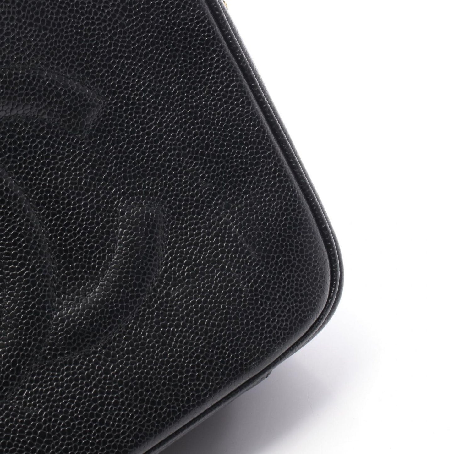 Chanel Handbag CC Logo 2-Way Black Calf CC Vanity — view 9