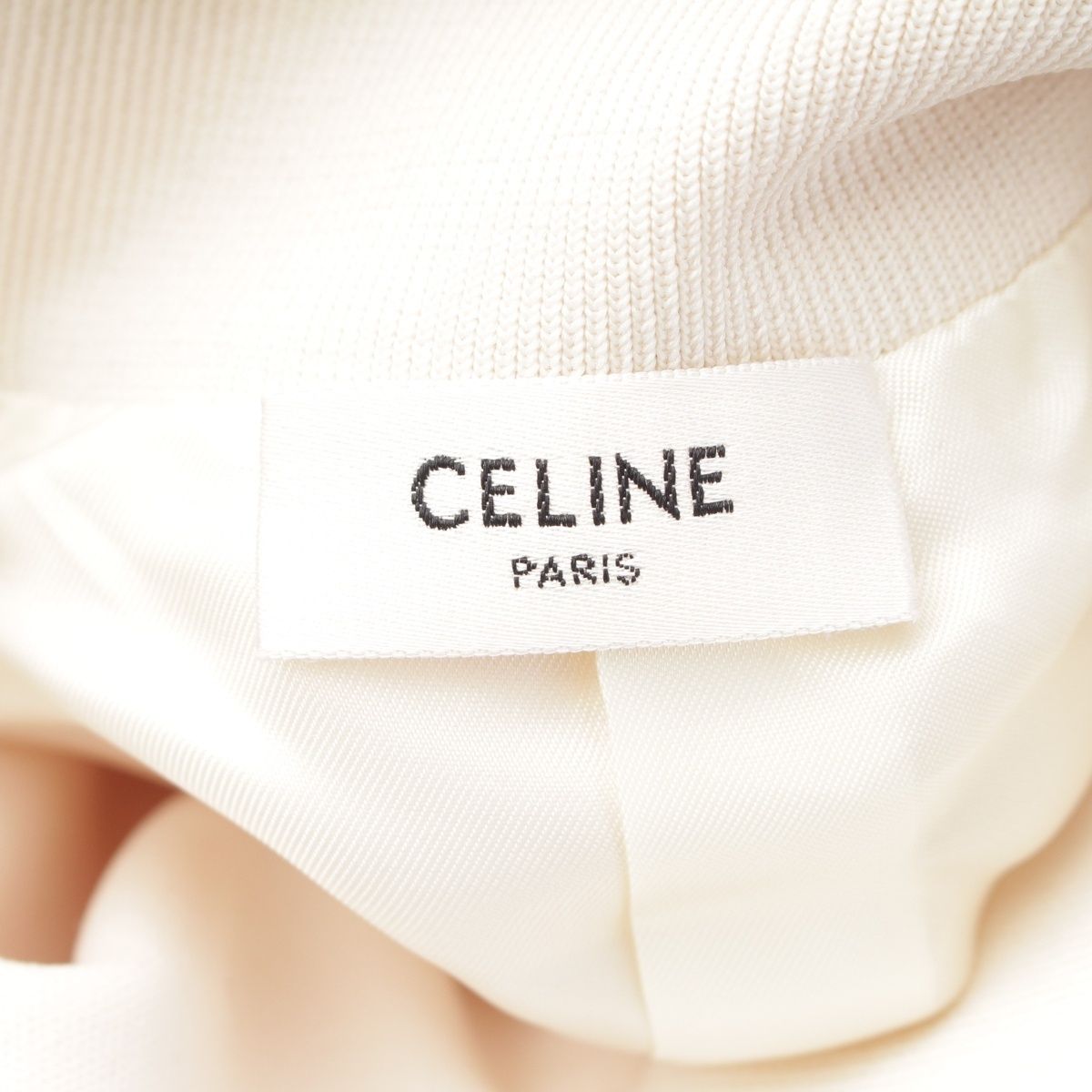 Celine Logo Embroidery Zip Up Track Jacket Hoodie White Red XS — view 9