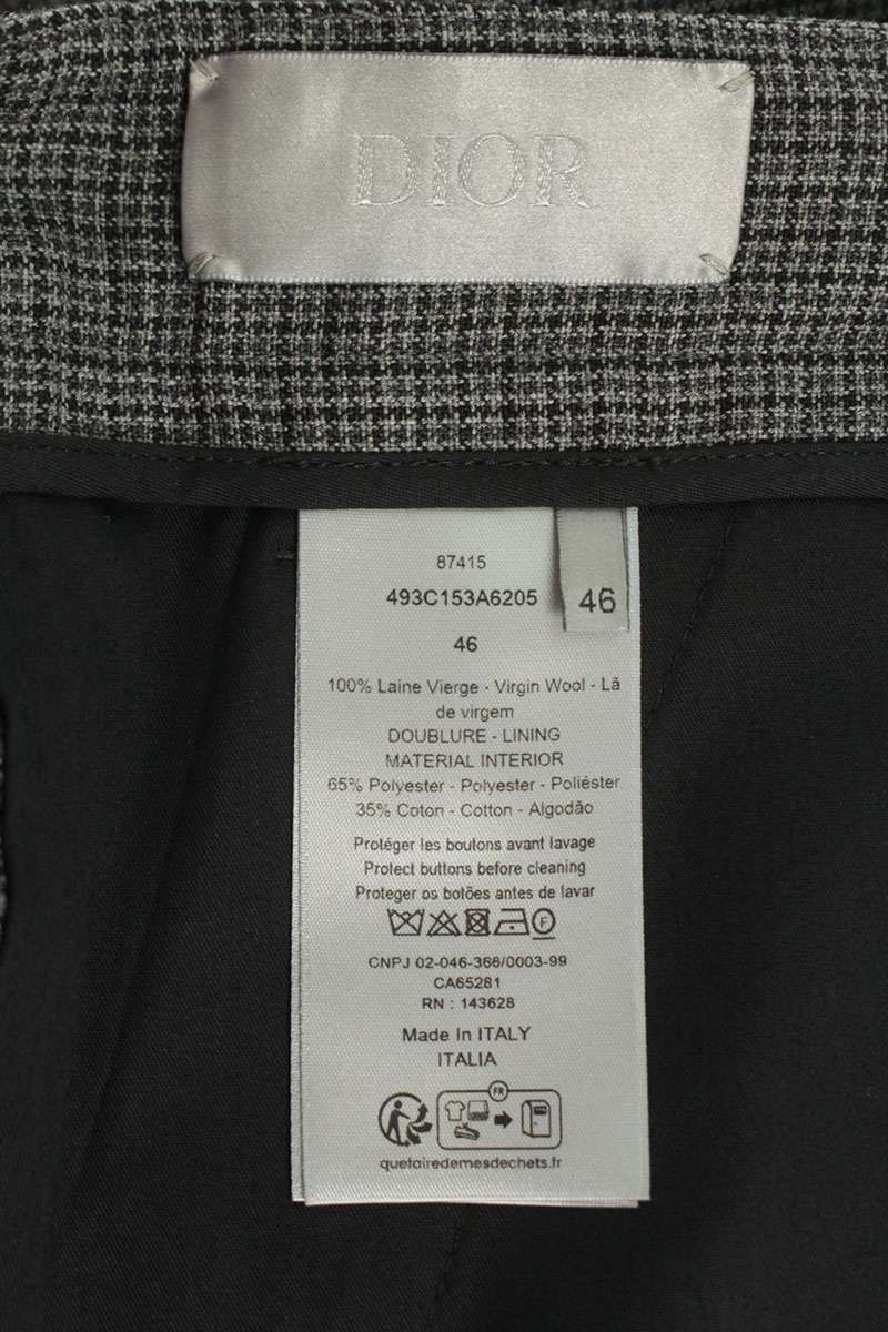 Dior Houndstooth Side Button Shorts 46 — view 3
