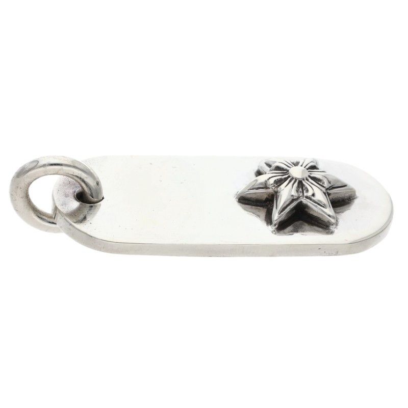 Chrome Hearts Raised Star Dogtag Dog Tag Charm Silver Pendant — view 5
