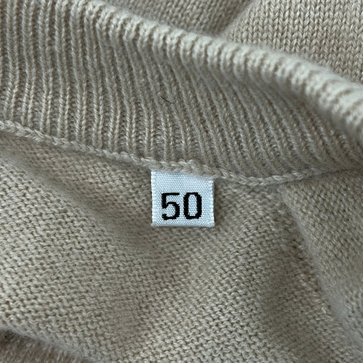 Dolce & Gabbana Long Sleeve Sweater 50 M Beige Neck Cashmere — view 5
