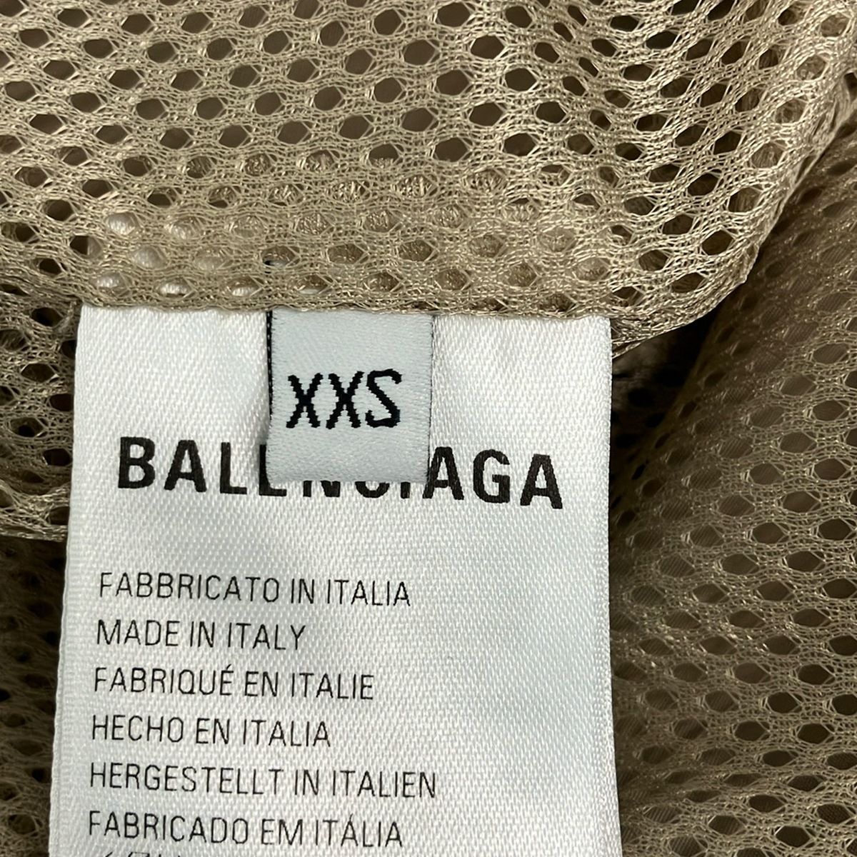 Balenciaga Jacket Xxs Gray Beige Black Long Sleeve Zip Up Logo Print Spring — view 5