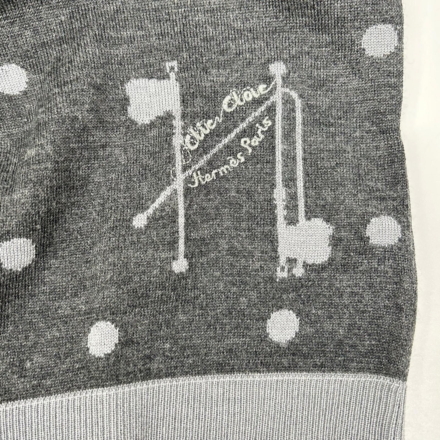 Hermes Dot Pattern Cashmere Silk Turtleneck Knit 40 Sweater — view 8