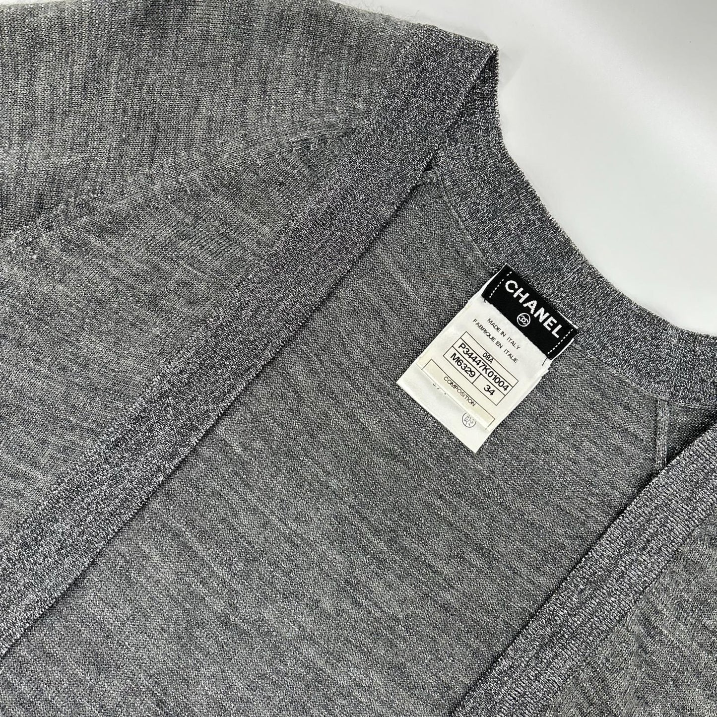 Chanel Lame Cashmere Blend Cardigan Bolero 34 — view 9