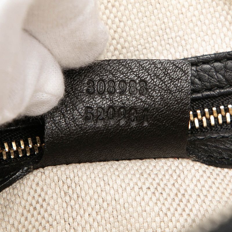 Gucci Soho Tassel Chain Shoulder Bag Black Leather — view 7