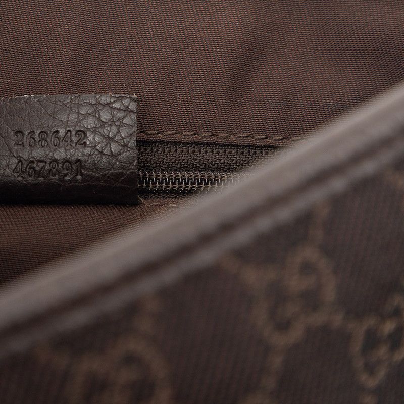 Gucci GG Canvas Abbey Crossbody Shoulder Bag Brown — view 8