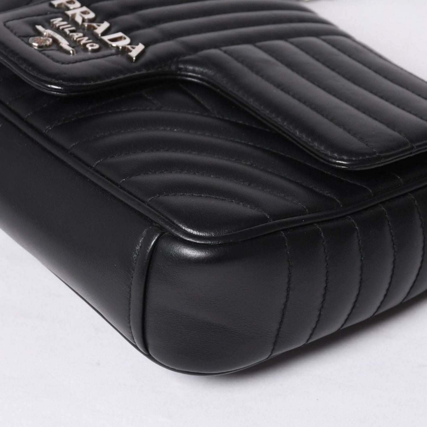 Prada Chain Flap Diagram Quilted Leather Medium Shoulder Bag — view 8