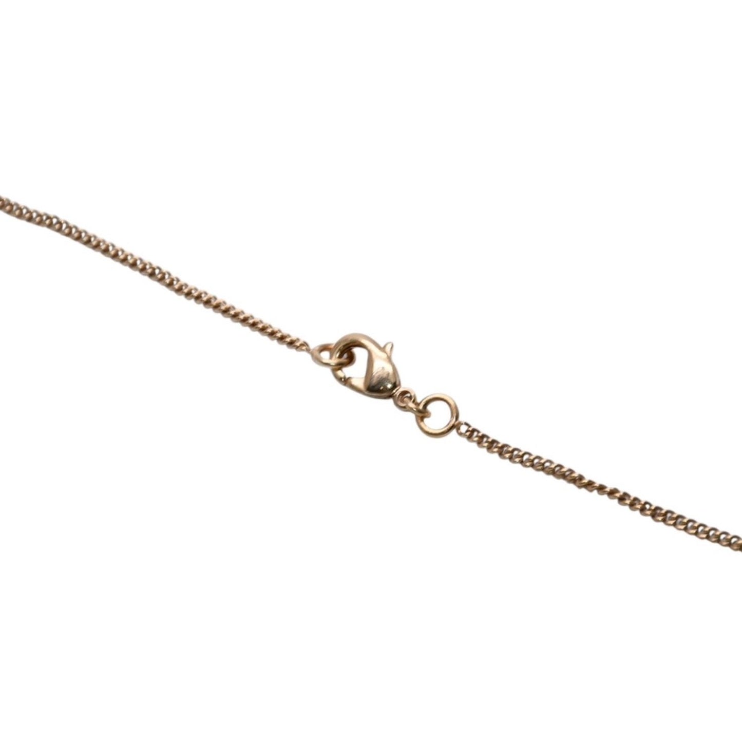 Chanel Necklace CC Logo Orange Double Face Gold — view 8