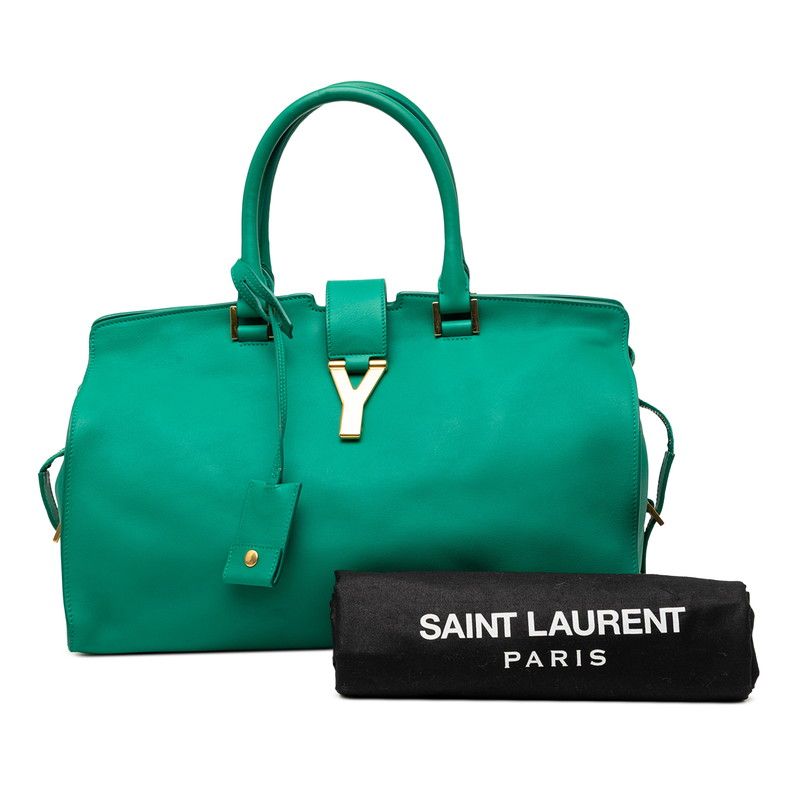 Saint Laurent Line Cabas Classic Tote Green Leather — view 7