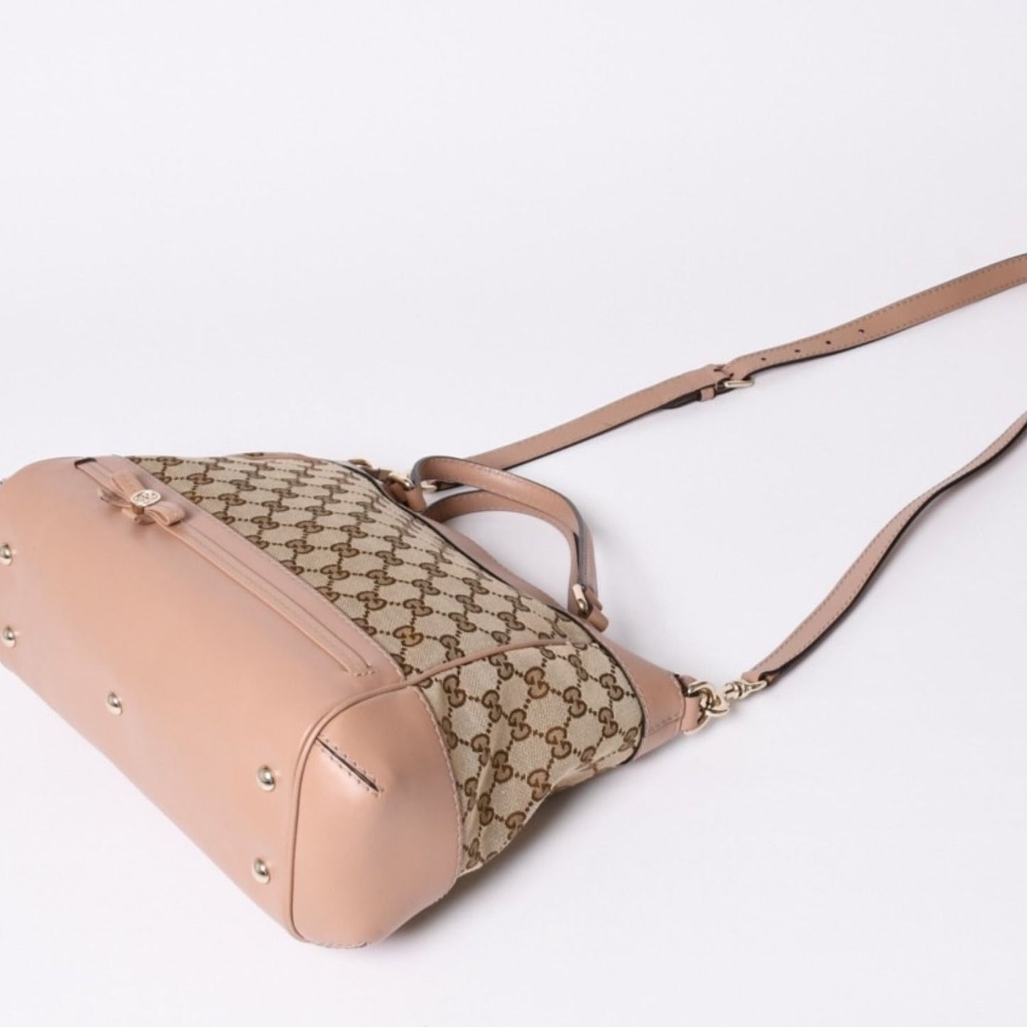 Gucci GG Canvas 2-Way Shoulder Bag Pink Brown — view 8