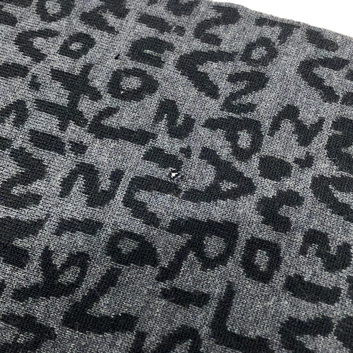Louis Vuitton Scarf Echarpe Graffiti Brown Marine Wool — view 6