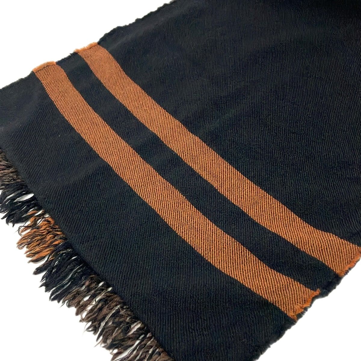 Gucci Scarf Black Brown Dark GG Pattern Wool — view 5