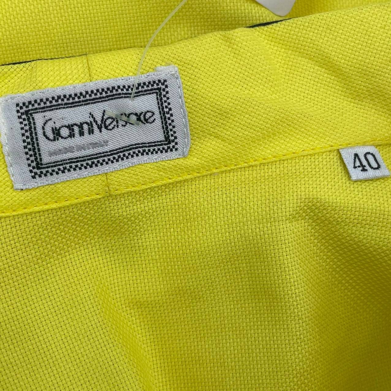 Versace Gianni Shirt Blouse Long Sleeve Yellow 40 — view 9