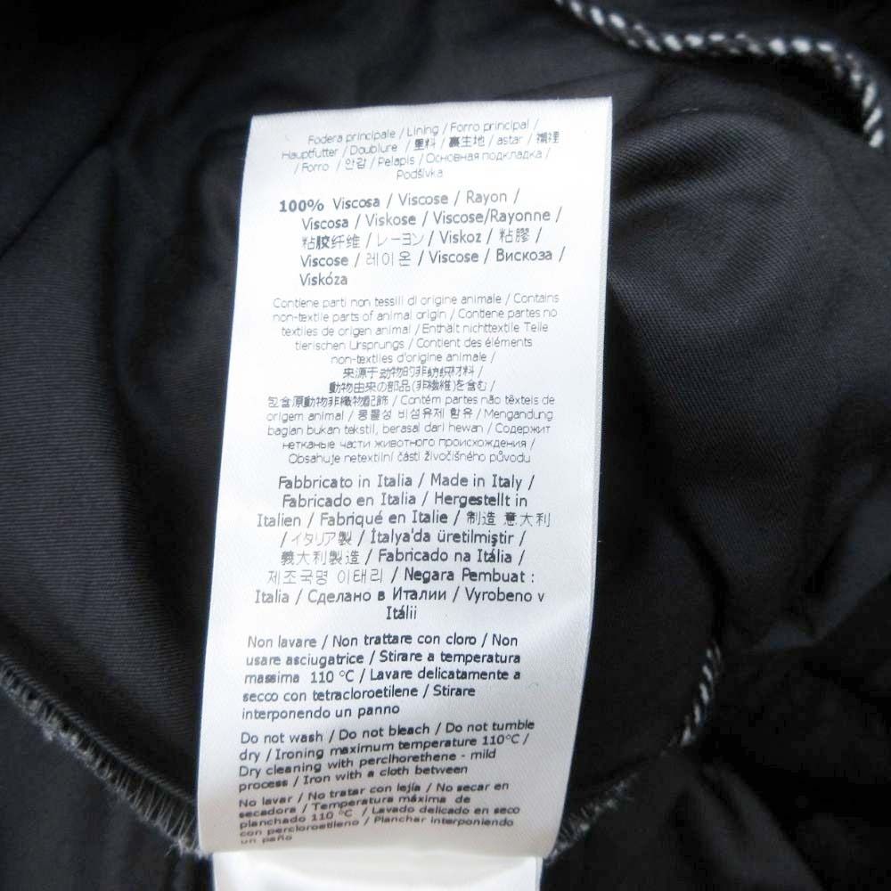 Fendi All Over Pattern Side Line Trousers No Tuck Tapered Pants 46 Black — view 9