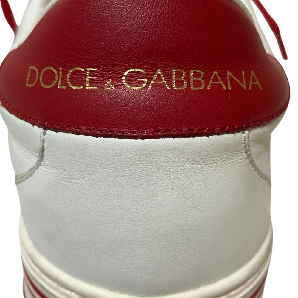 Dolce & Gabbana Leather Low Cut Sneakers 7 White — view 9