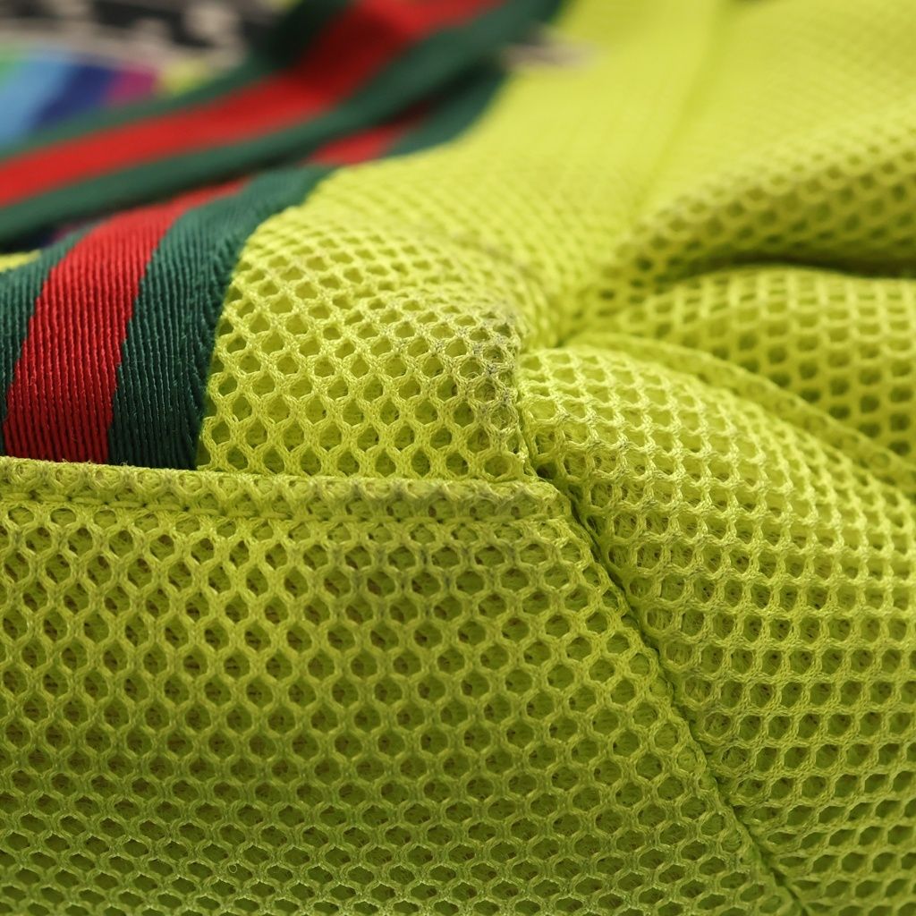 Gucci Applique Mesh Backpack Yellow — view 7