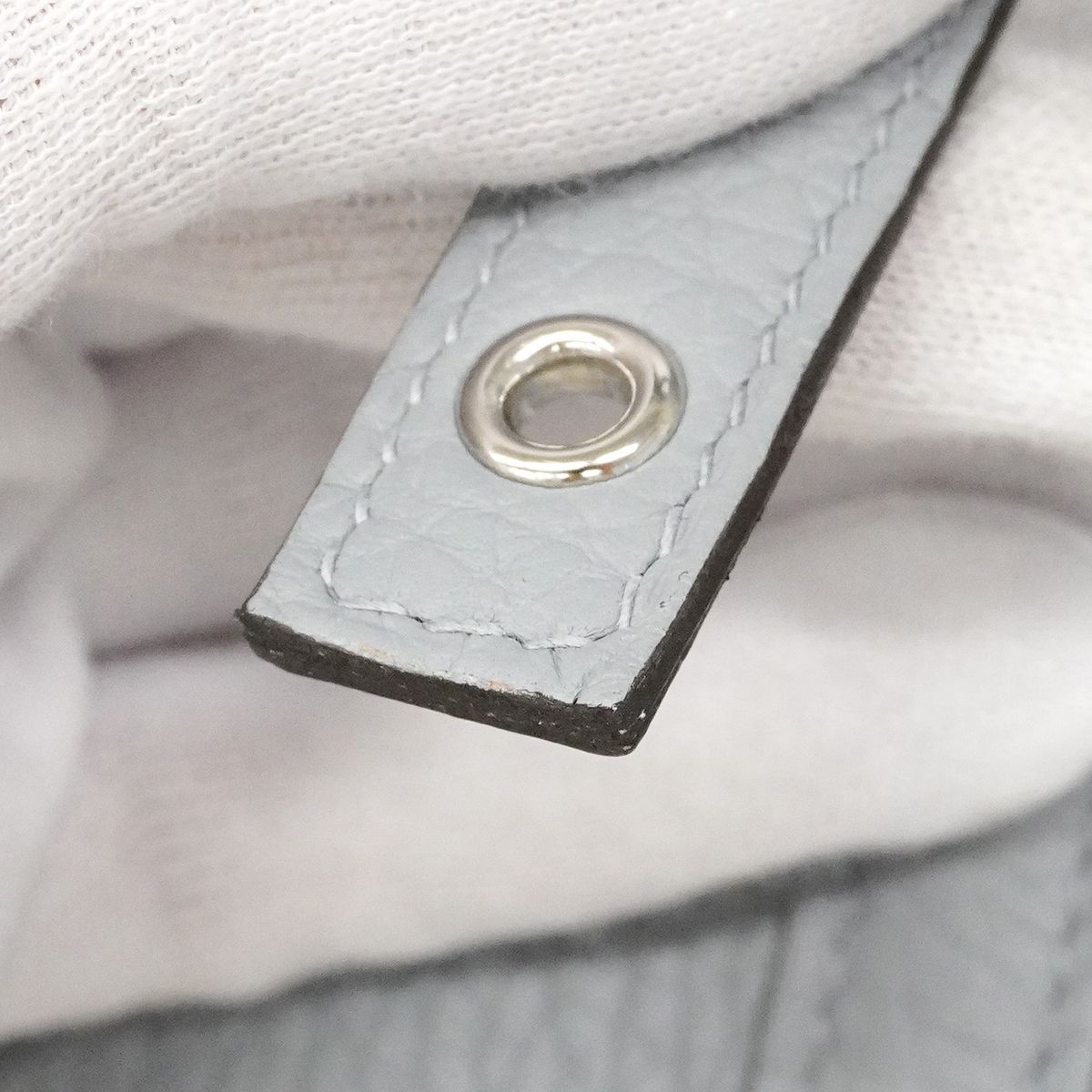 Hermes Handbag Picotin Lock PM Taurillon Clemence Blue Pale Silver — view 9