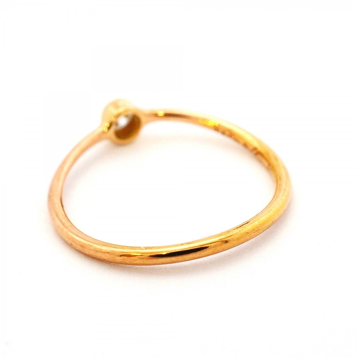 Tiffany & Co Ring Wave Single Row 18k Pink Gold Diamond — view 9