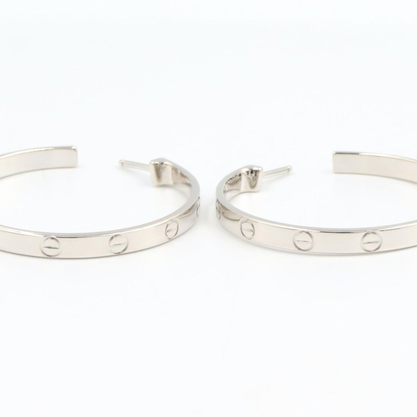 Cartier Earrings Love Hoop 18k White Gold — view 6