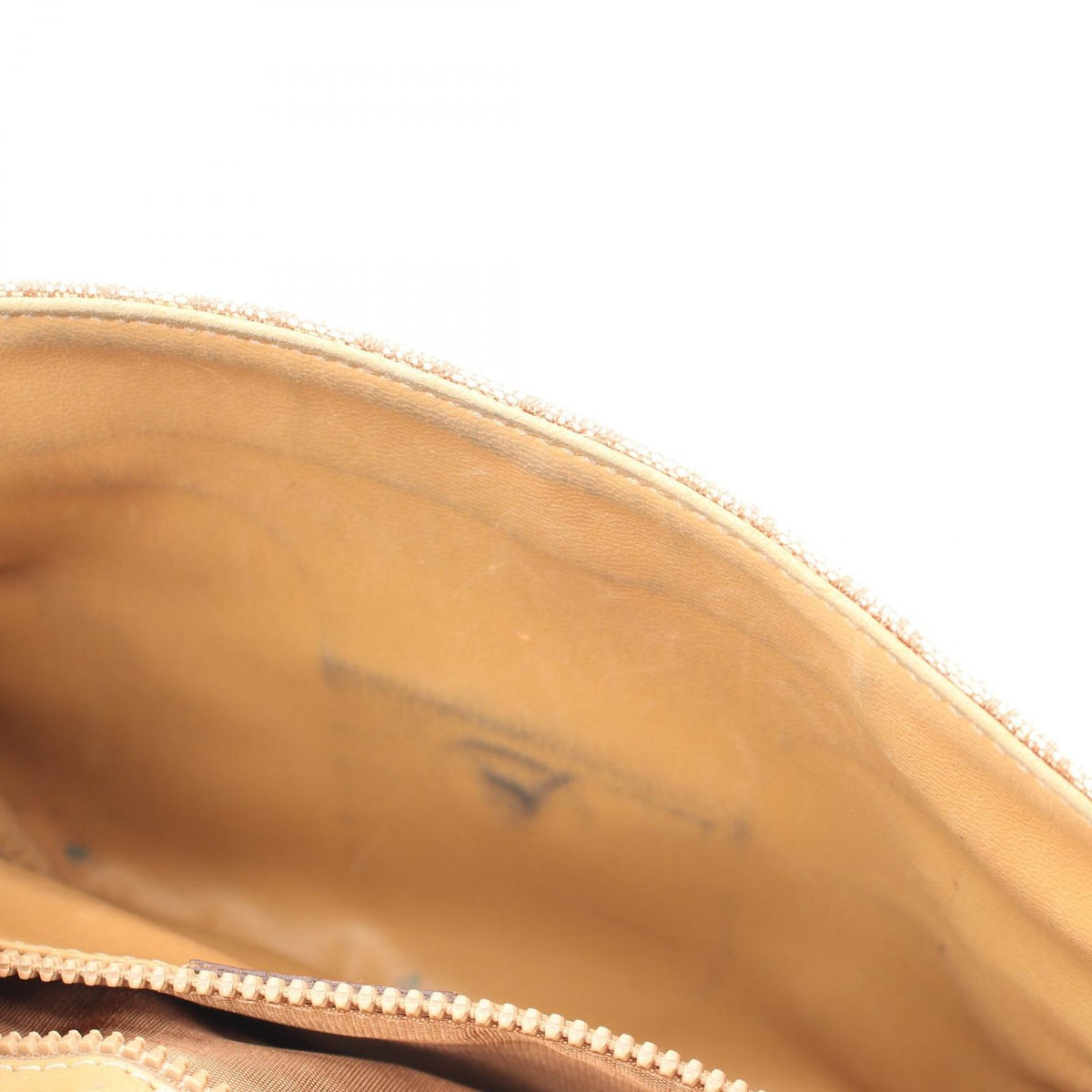 Celine Shoulder Bag Triomphe Beige Brown Canvas Leather Madacam — view 8