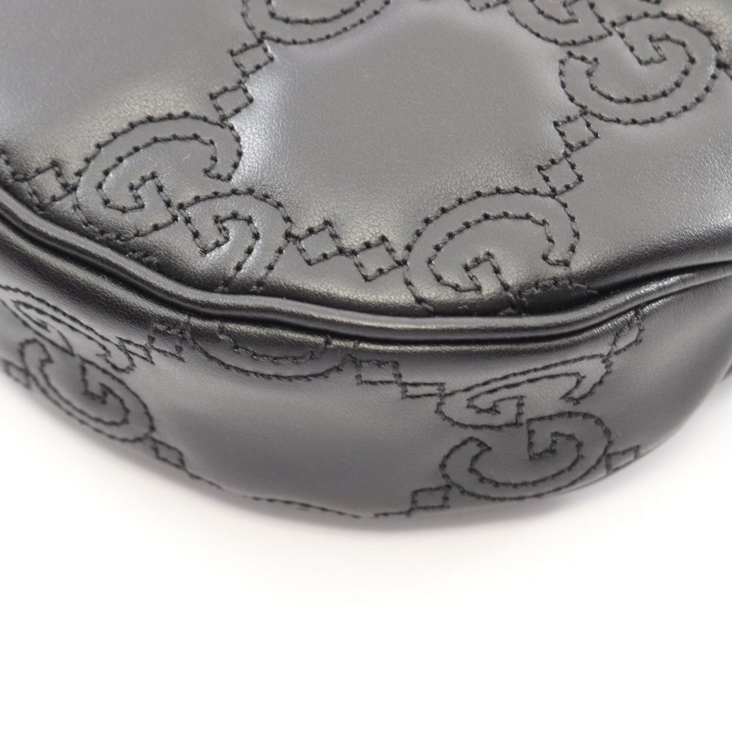 Gucci GG Matelasse 2-Way Black Leather Mini — view 5