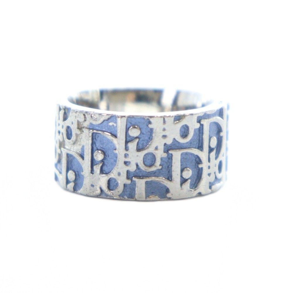 Dior Trotter Ring Logo Silver Color Blue — view 5