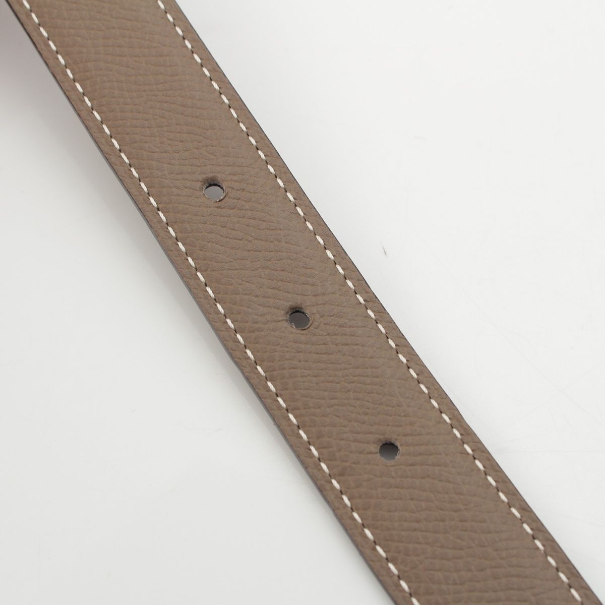 Hermes Molle Leather Reversible Belt Noir Etoupe 75 — view 9