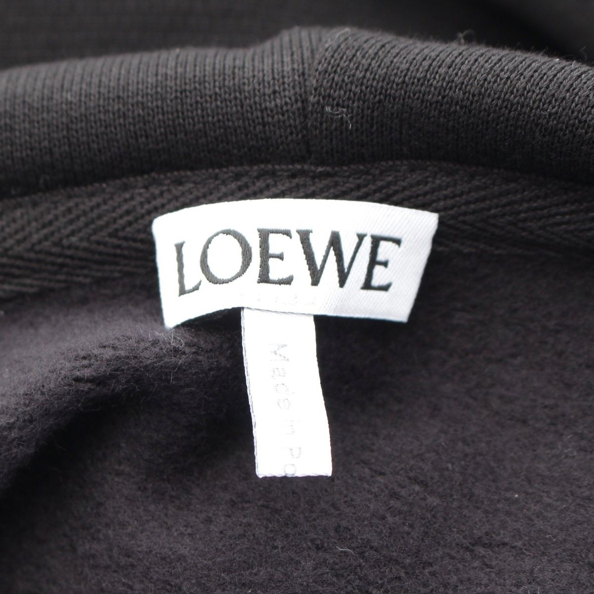 Loewe Anagram Cropped Pullover Hoodie Black — view 9