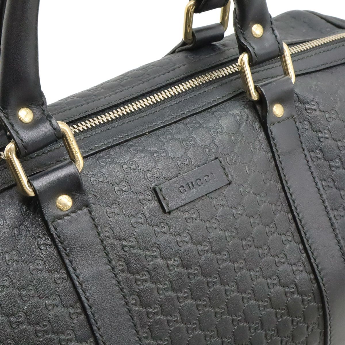 Gucci Micro Guccissima Boston Bag Leather Black — view 8