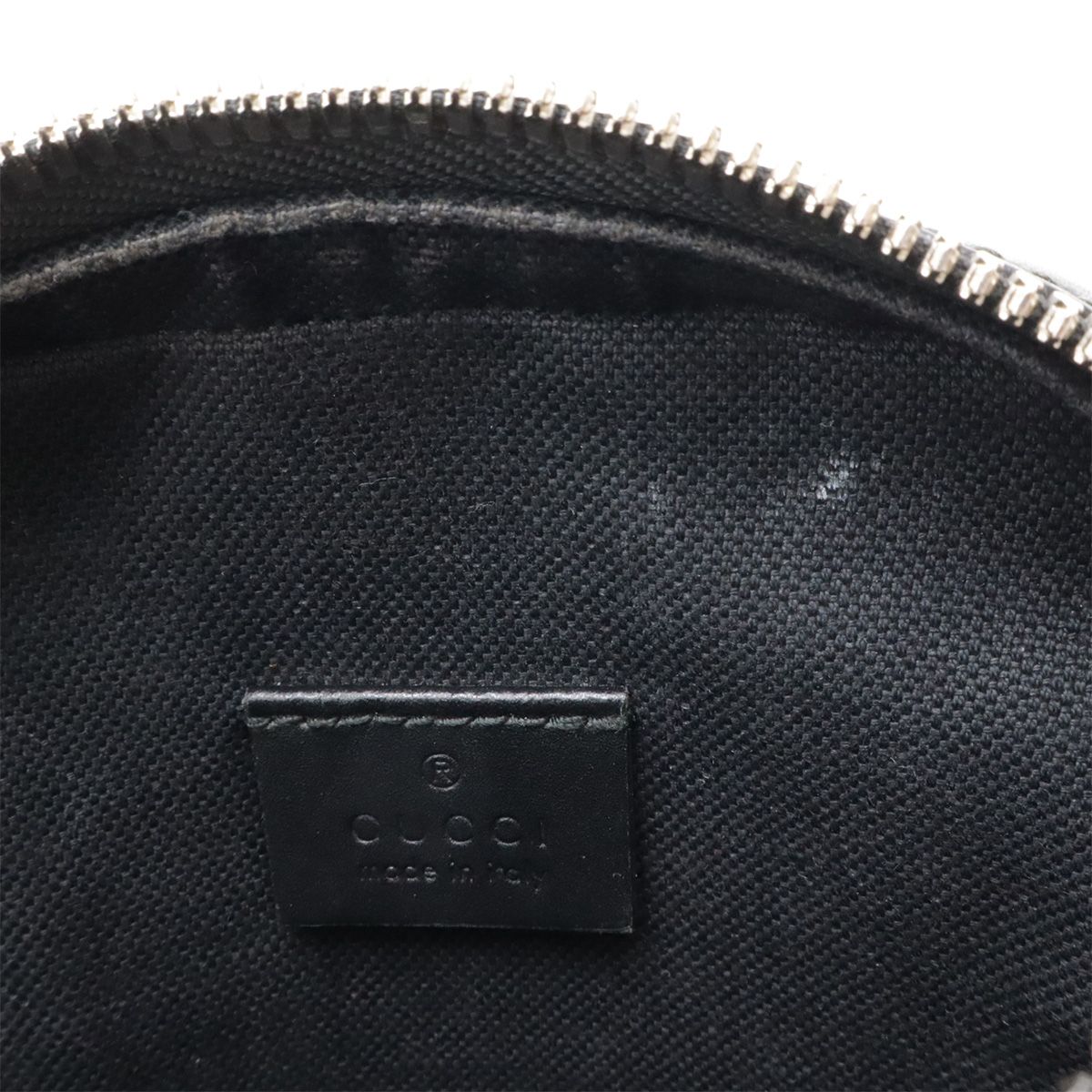 Gucci GG Supreme Web Line Messenger Bag Pochette Leather Black Dark Gray — view 8