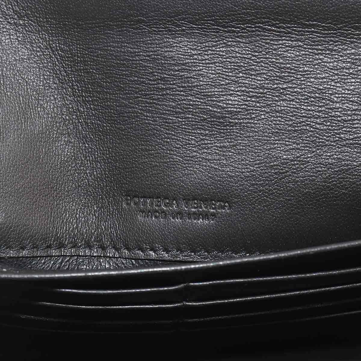 Bottega Veneta Intrecciato Bifold Wallet Leather Black — view 9