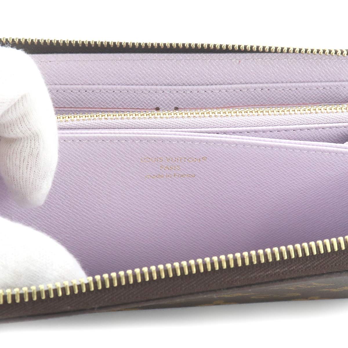 Louis Vuitton Monogram Zippy Wallet Zip Around Misty Lilac — view 9