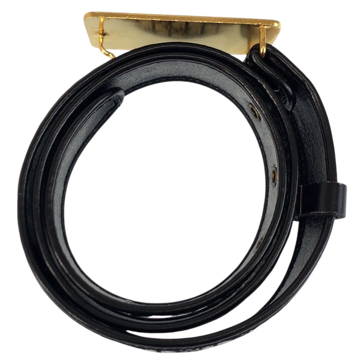 Dior Vintage Oblique 70 cm Black Gold Canvas Belt — view 7