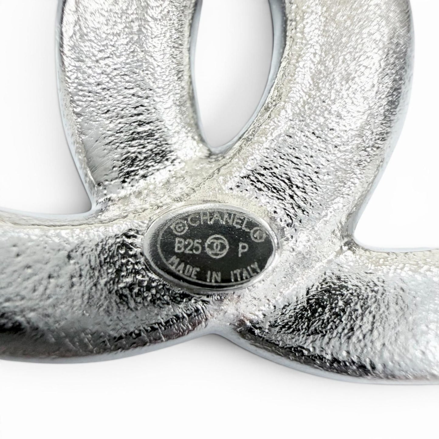 Chanel CC Logo Star Heart Faux Pearl Rhinestone Brooch Silver — view 6