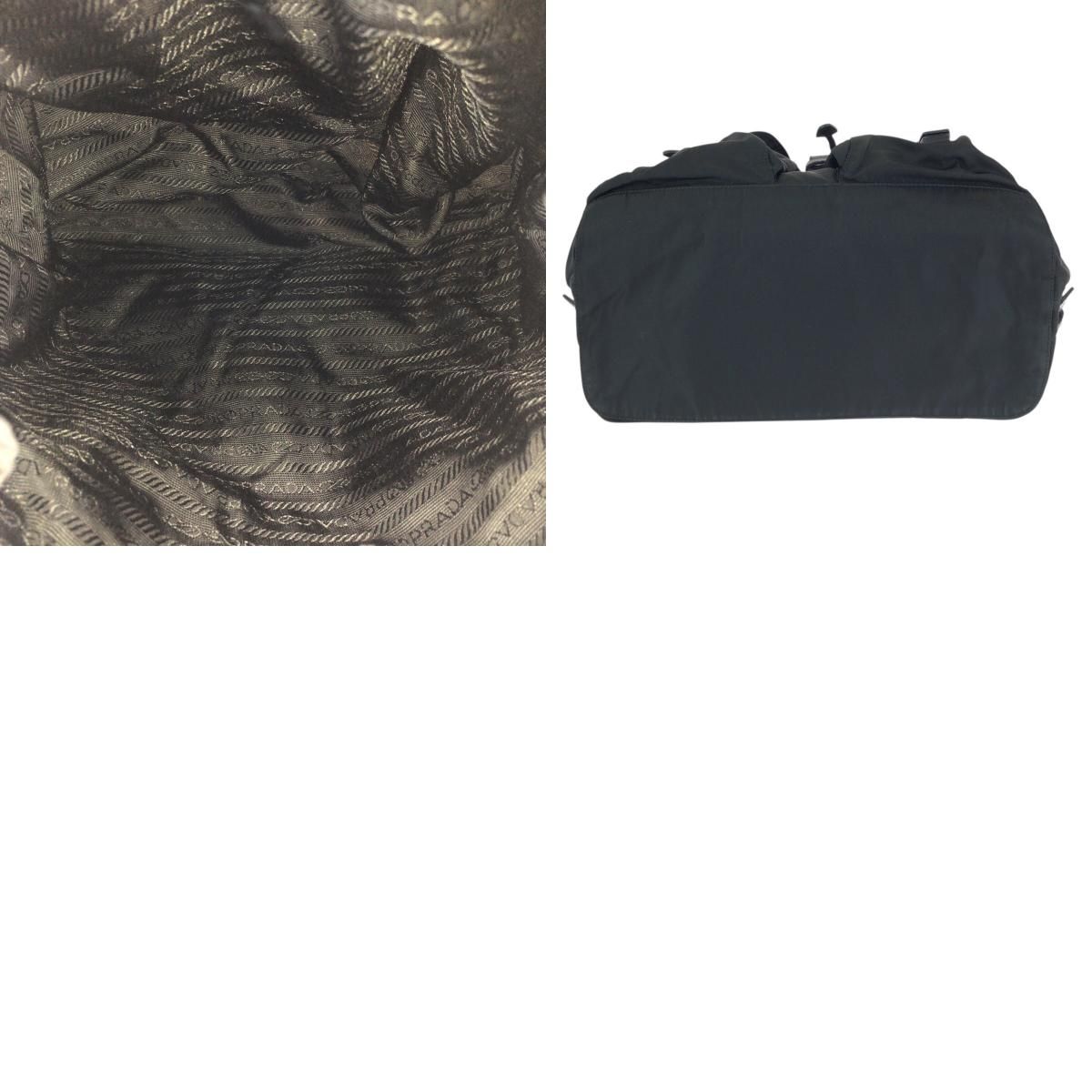 Prada Tessuto Black Silver Nylon Backpack — view 9