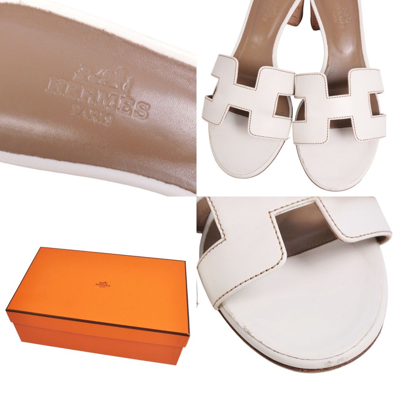 Hermes Sandals Oasis Logo Leather — view 9