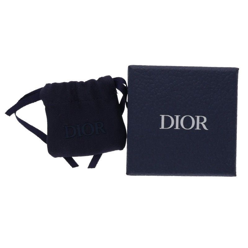 Dior Rhinestone Embellished Oblique Logo Necklace — view 5