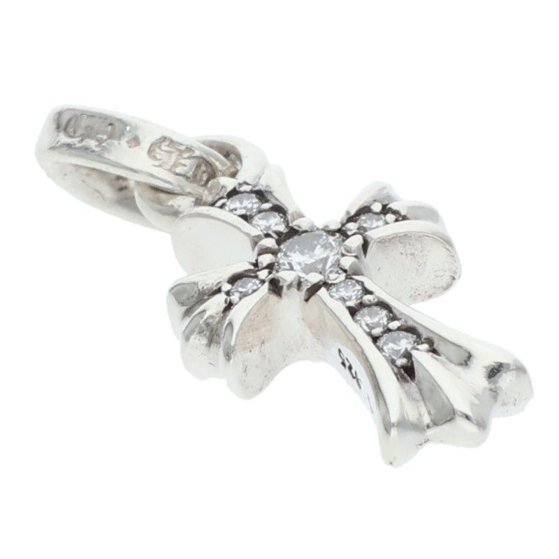 Chrome Hearts Crs Baby Fat P Dmnd Fat Pave Diamond Charm Silver Pendant — view 5