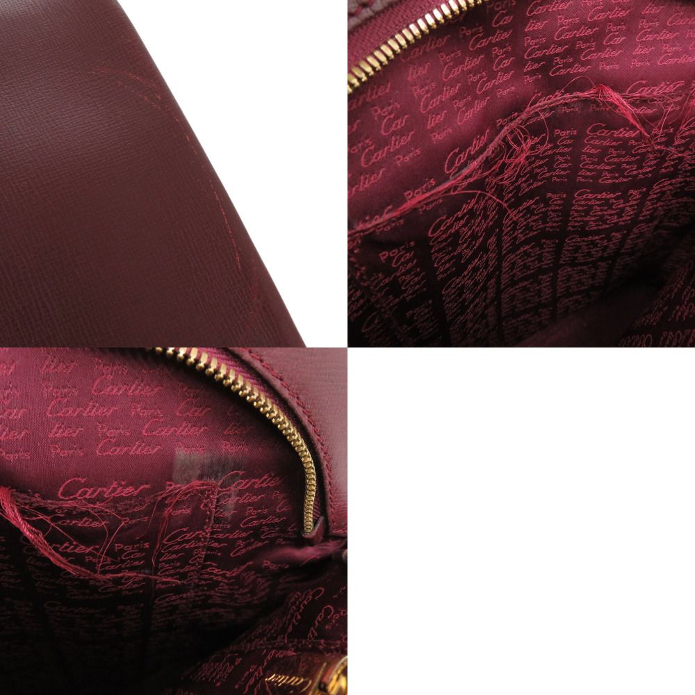 Cartier Must Line Leather Bordeaux Handbag — view 9