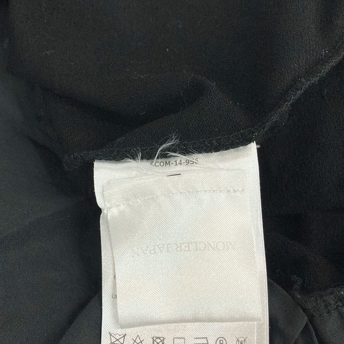 Moncler Dress S Abito Maniche Corte Black Crew Neck Short Sleeve Knee Length — view 6